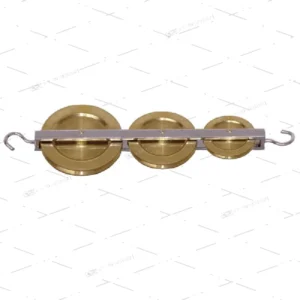 PULLEY-TRIPLE IN LINE BRASS