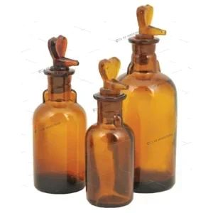 BOTTLE DROPPING T.K. PATTERN, AMBER COLOUR